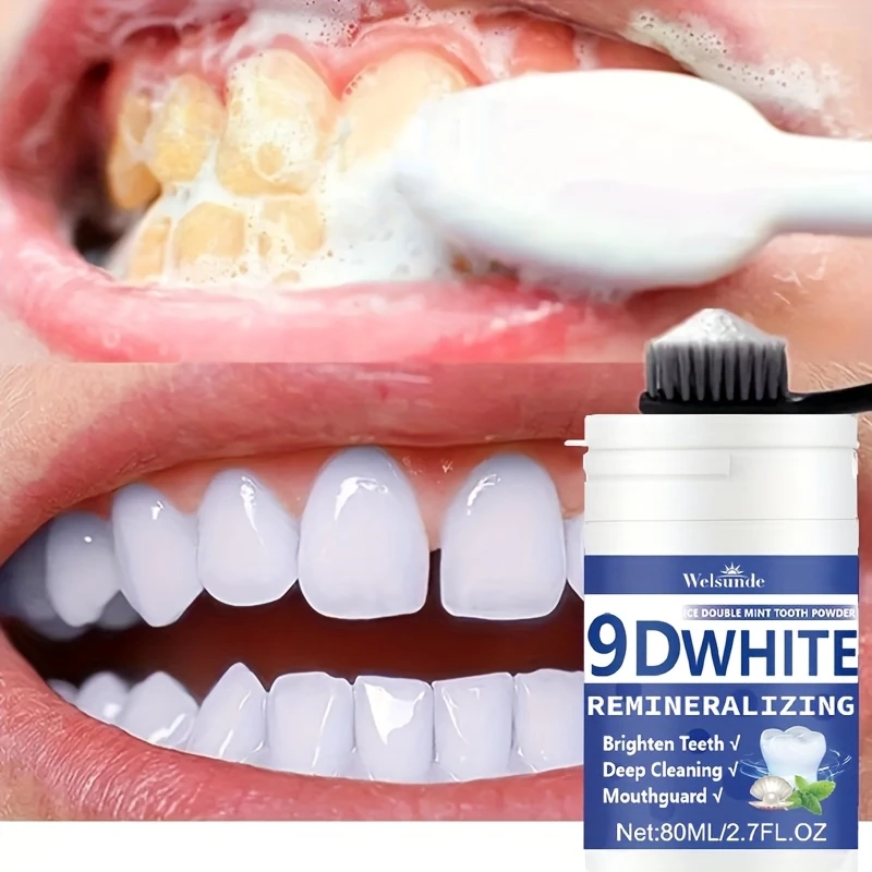 Teeth Whitening Zimba - Polvere Dentifricia Remineralizzante 9D con Idrossiapatite,