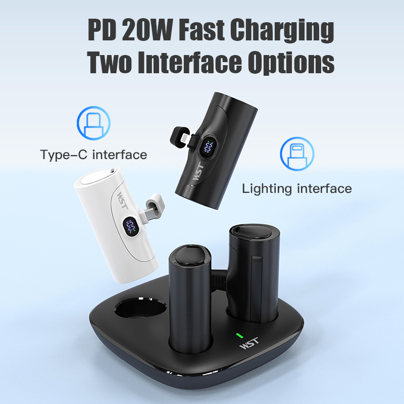 Led Mouth Tray - 4 pezzi Mini Power Bank portatile