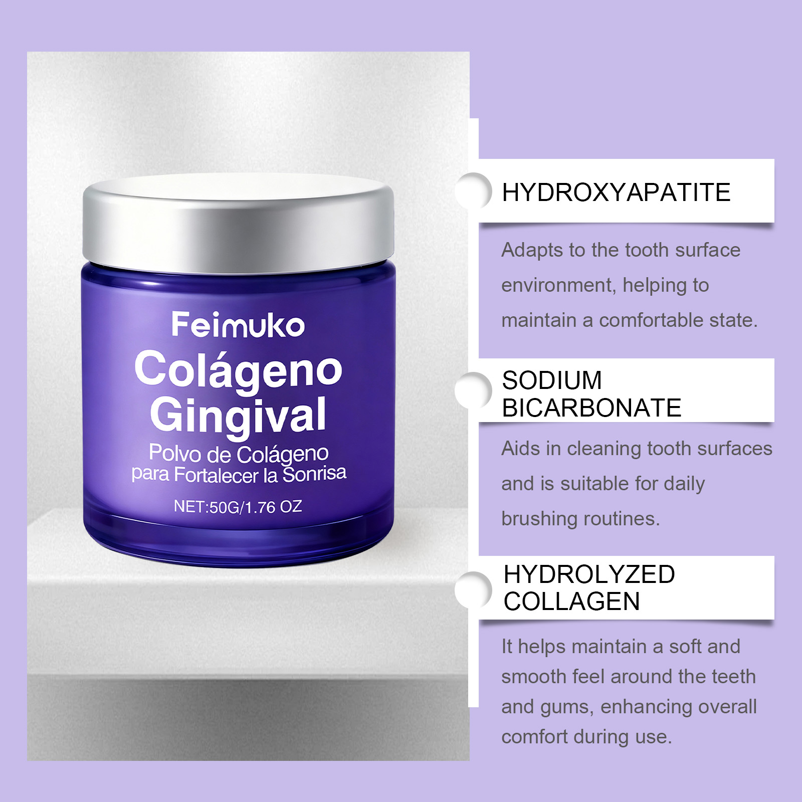 Polvere sbiancante al collagen - Teeth Whitening Zimba recensione e prezzo